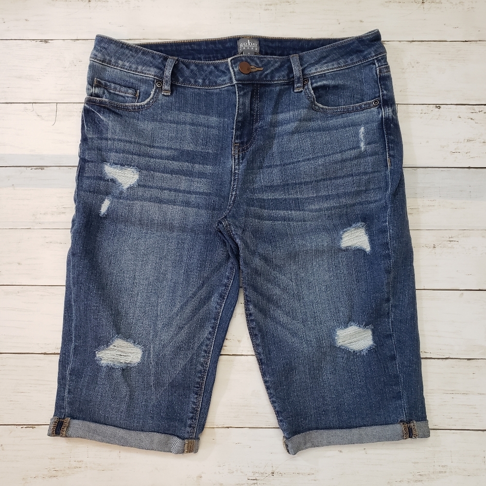 New York & Co Bermuda Style Jean Shorts Size 6